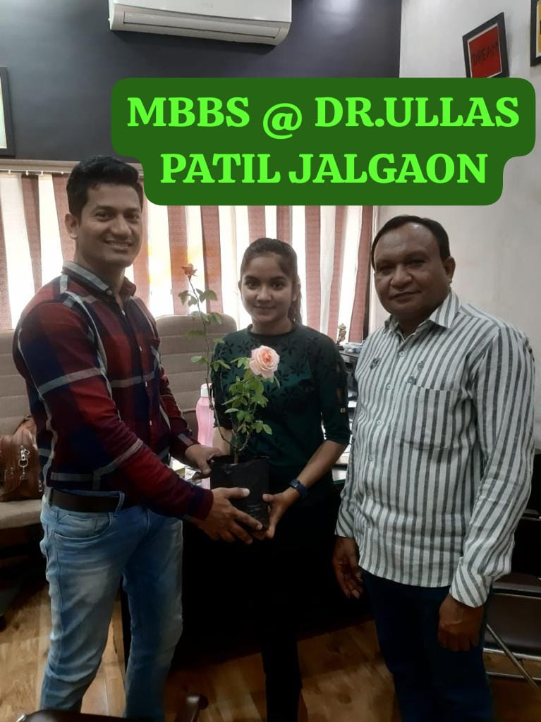 Student with parents after admission